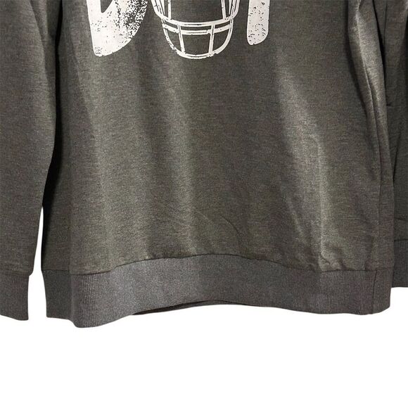 Game Day Football Sweatshirt Unisex L Gray Graphic Pullover Crew Neck - Picture 2 of 9